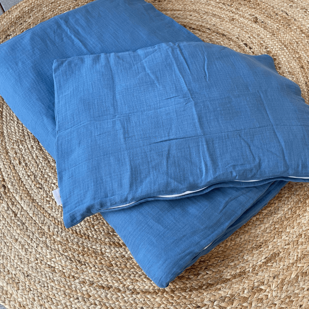 Musselinbettwäsche | Marineblau