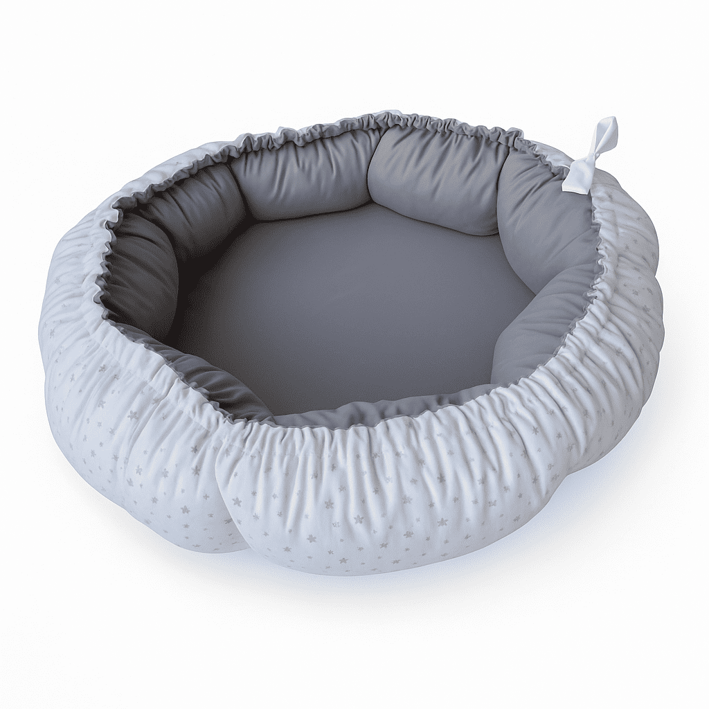 Babynest 2in1 | Sterne Grau