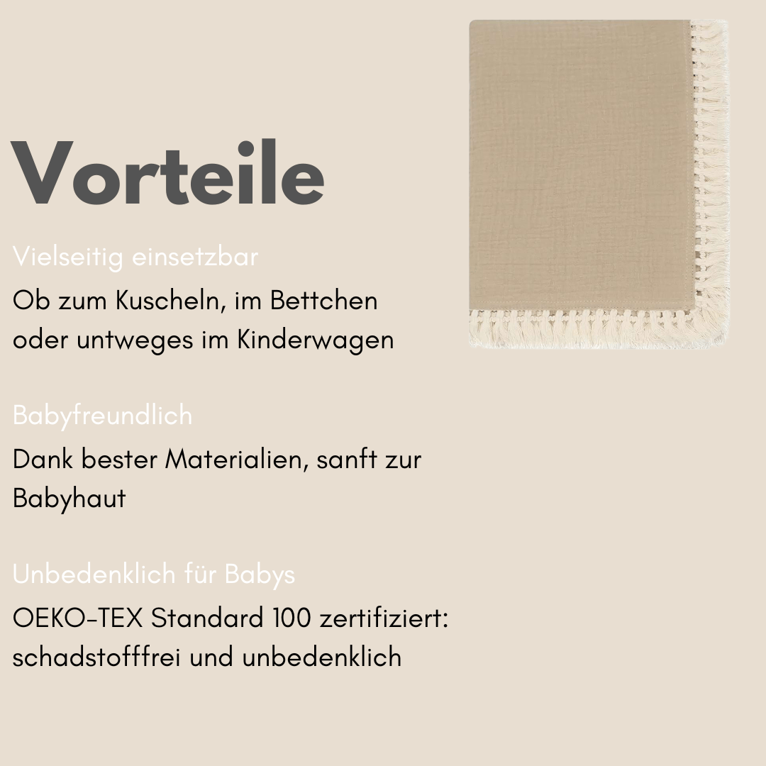 Musselindecke Beige