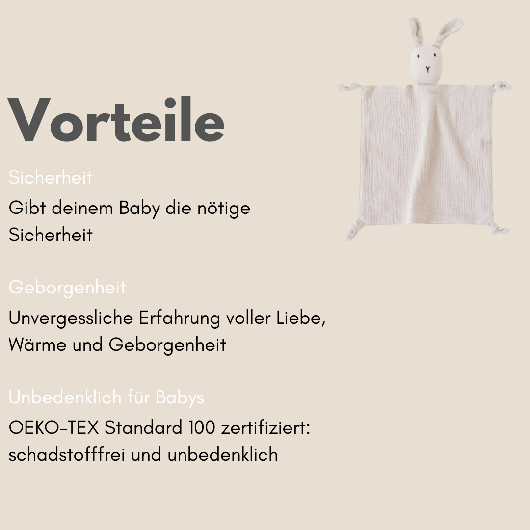 Schnuffeltuch Hase Beige Vorteile