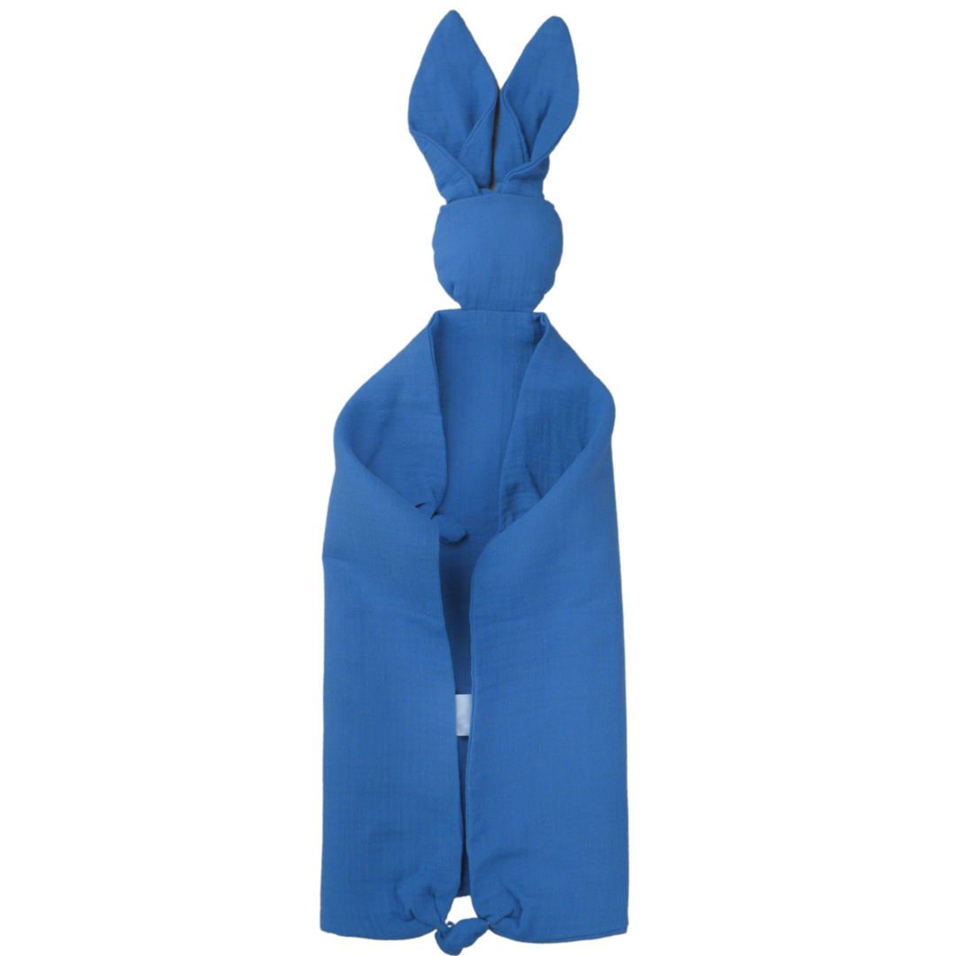 Schnuffeltuch Hase Musselin Blau
