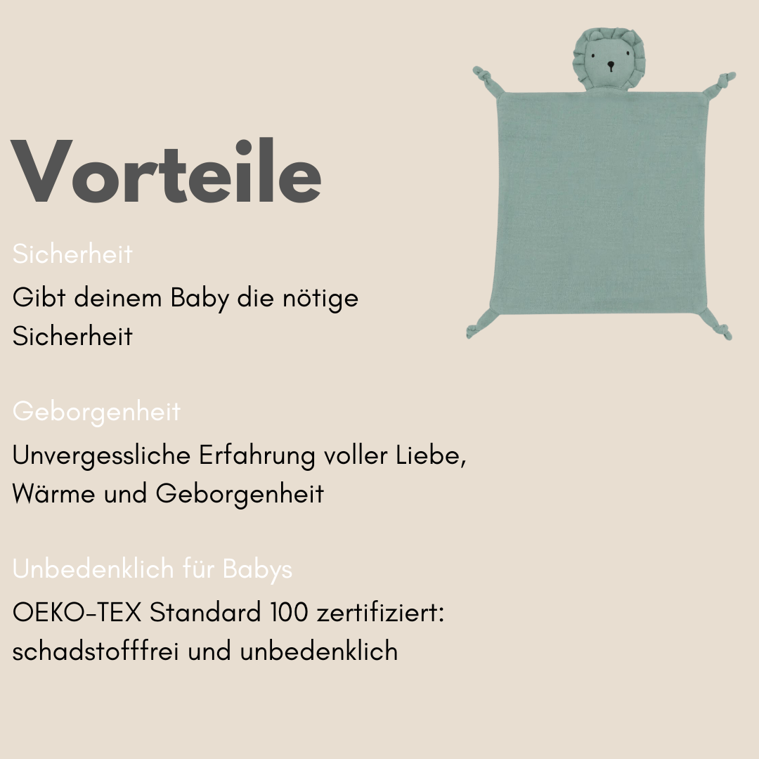 Schnuffeltuch Leo Mint Vorteile