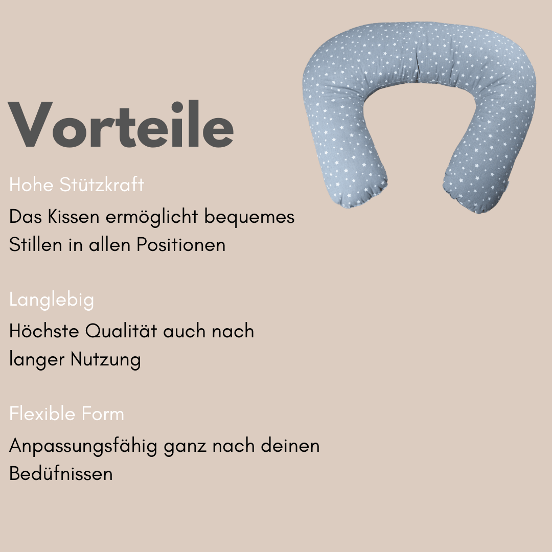 Stillkissen Sterne Grau